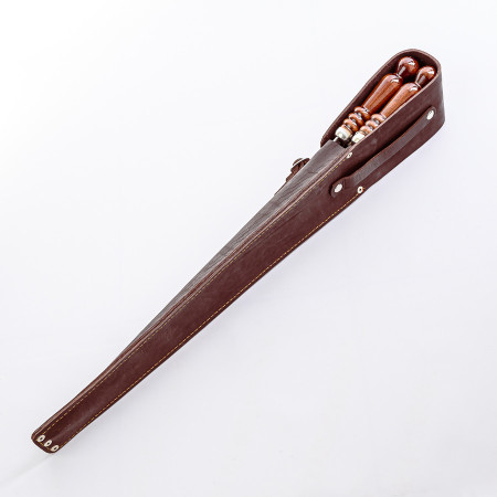A set of skewers 670*12*3 mm in brown leather case в Екатеринбурге