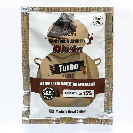 Turbo yeast alcohol BragMan "Whisky TURBO" (72 gr) в Екатеринбурге