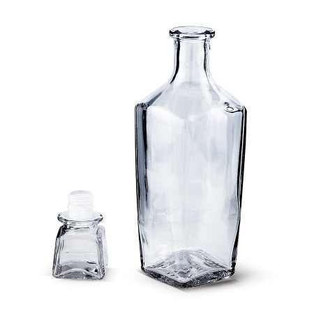 Бутылка (штоф) "Элегант" стеклянная 0,5 литра с пробкой  в Екатеринбурге